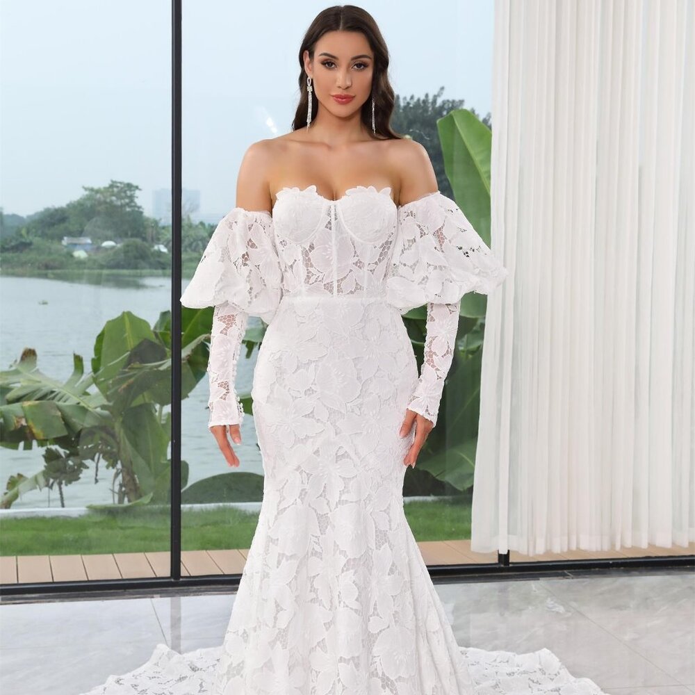 Darius Cordell - WT4649 strapless lace corset wedding gown